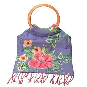 Q & A Floral Beaded Purse
